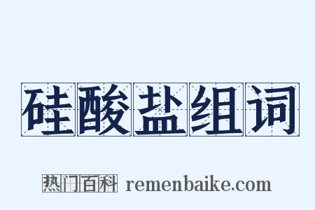 硅酸盐组词是什么意思的图片